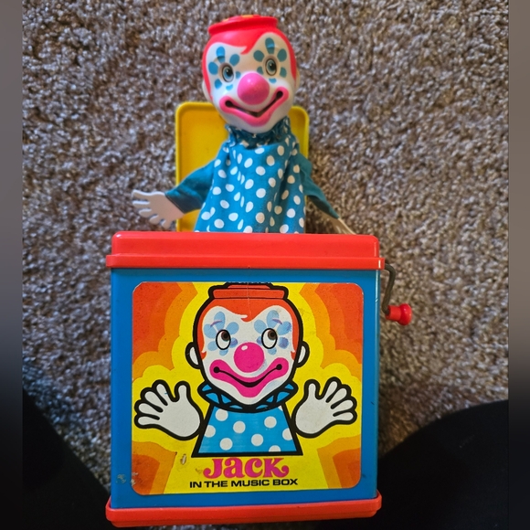 Mattel Vintage Retro Jack In The Box Clown Toy - Picture 8 of 9